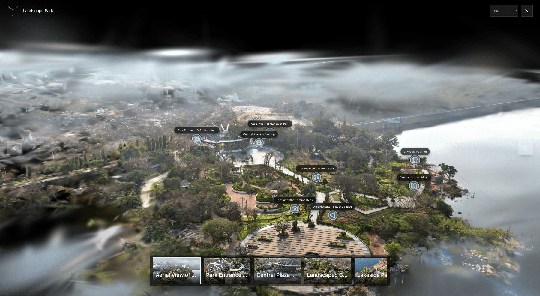 A published Spatial Studio tour should open with a clear first view, readable labels, and enough room for visitors to move.
