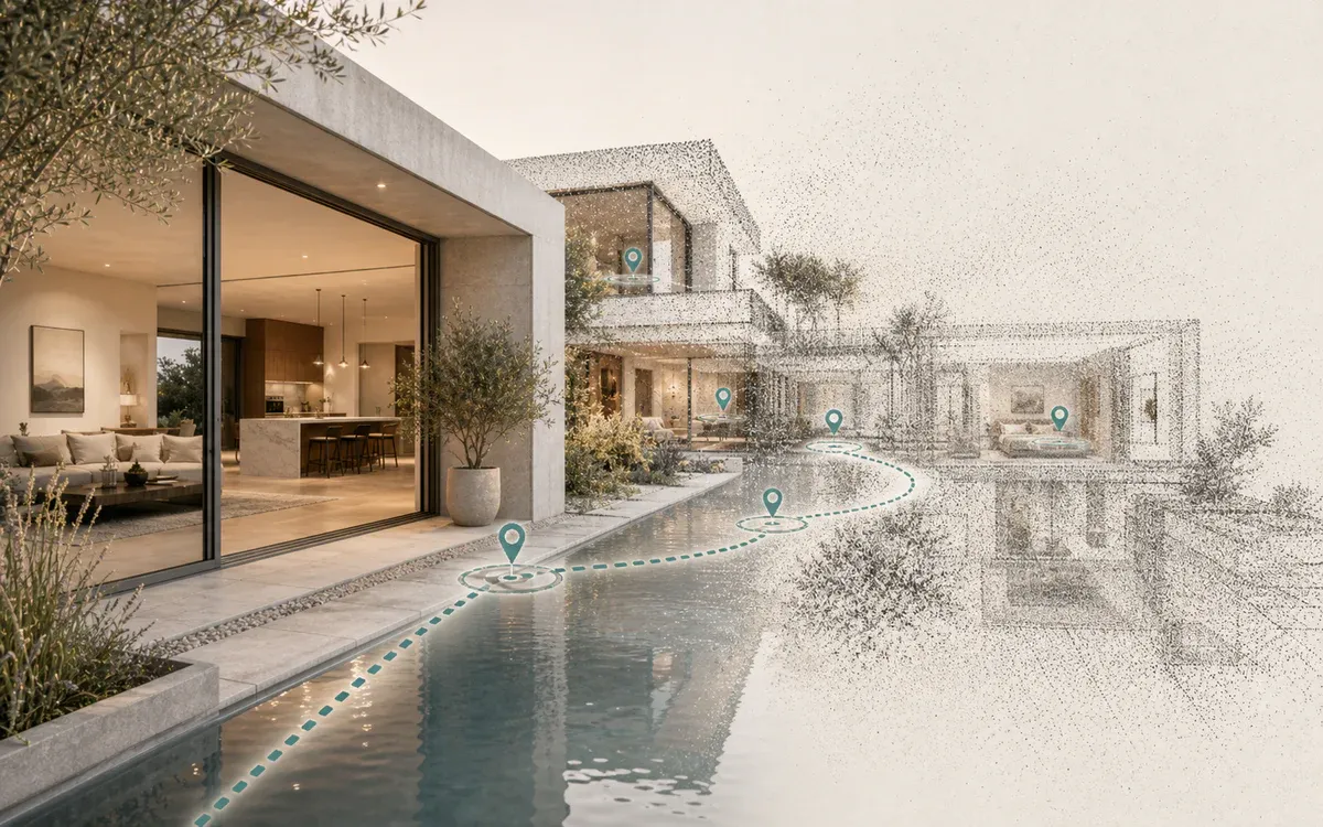 Guided 3D walkthrough of a modern luxury home